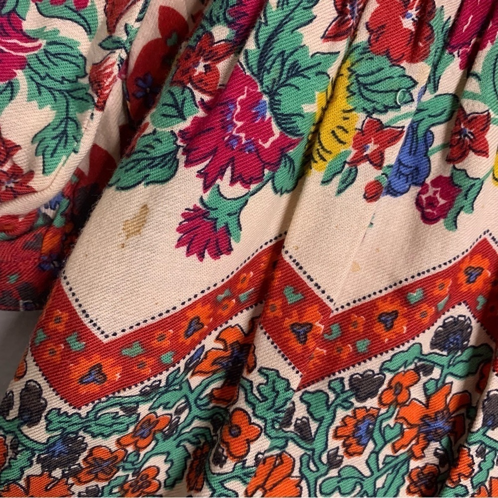 Albert Nipon Long Sleeve Red Floral Button Front … - image 4